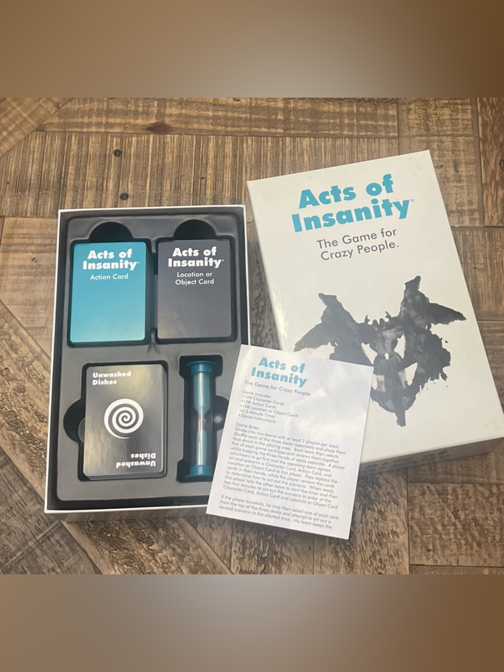 “Acts of Insanity" party game by Kheper Games.